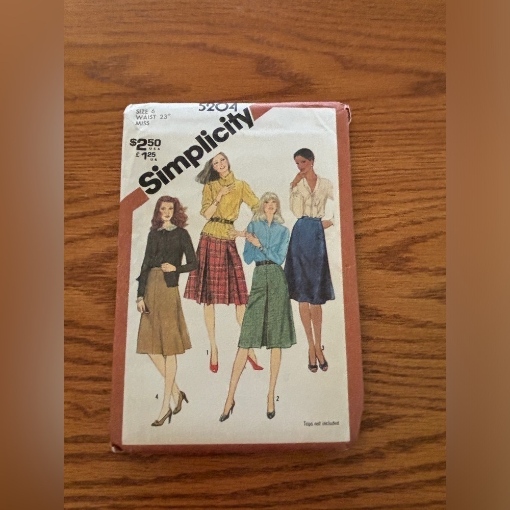 Vintage 1981 Simplicity Misses’ Set of Skirts Sewing Pattern 5204 Uncut